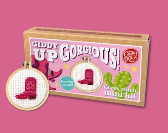 Giddy Up, Gorgeous! Mini Matchbox Cross Stitch Kit