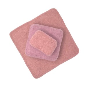 Tapis en feutre écologique - Rose - Petit