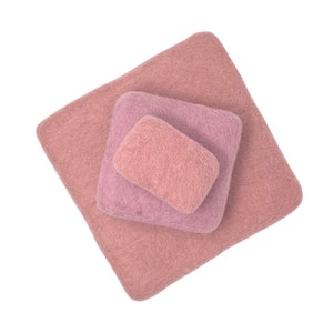 Tapis en feutre écologique - Rose - Grand