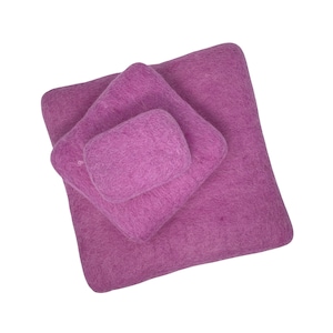 Tapis en feutre écologique - Rose - Petit