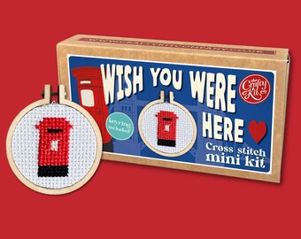 Wish You Were Here Mini Matchbox Cross Stitch Kit