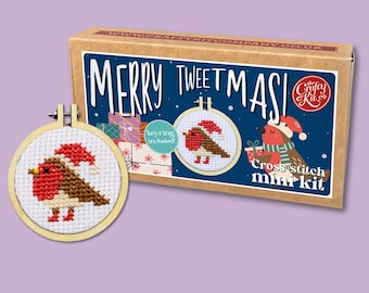 Merry Tweet-mas! Mini Matchbox Cross Stitch Kit