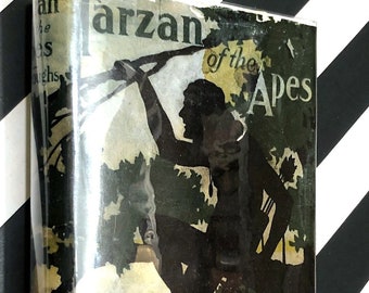 Tarzan of the Apes by Edgar Rice Burroughs (1914) hardcover book