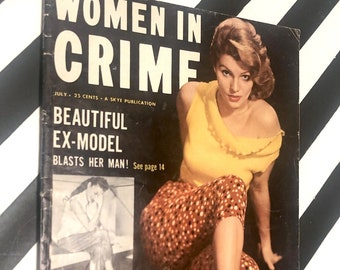 Women in Crime vintage magazine / July 1956 (Volume 11, No. 1)