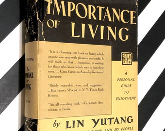 The Importance of Living by Lin Yutang (1937) hardcover book