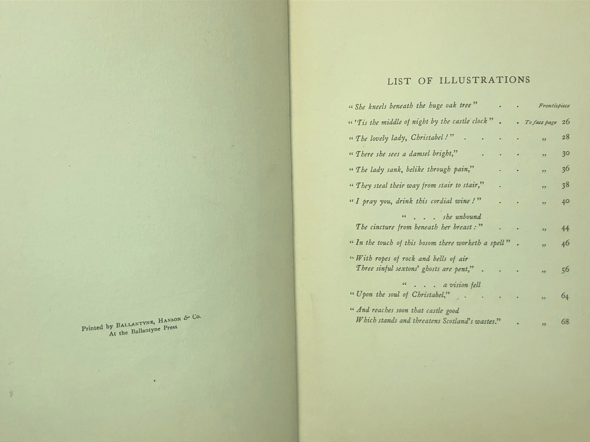 Christabel by Samuel Taylor Coleridge (1904) hardcover book