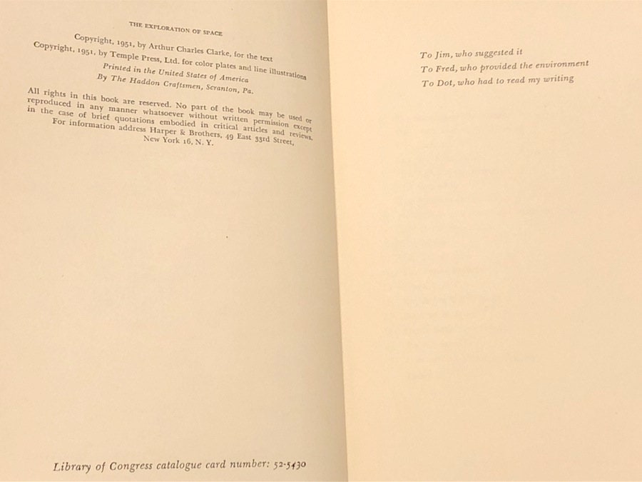 The Exploration of Space by Arthur C. Clarke (1951
