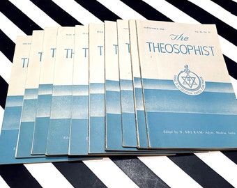 The Theosophist  - 10 issues - Esoteric magazine edited by N. Sri Ram