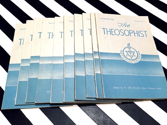 The Theosophist  - 10 issues - Esoteric magazine edited by N. Sri Ram