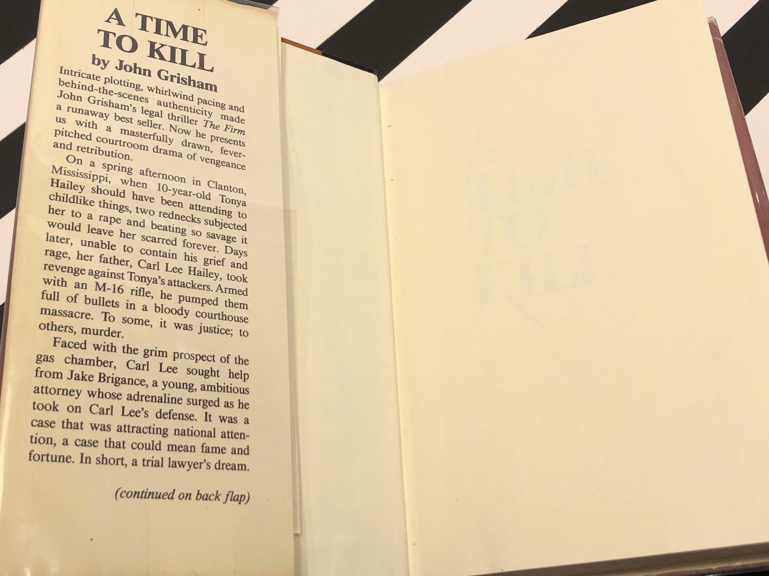 A Time to Kill by John Grisham (1989) hardcover book
