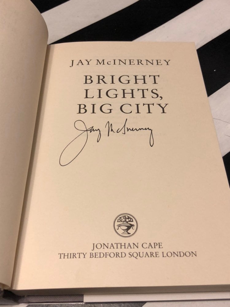Bright Lights, Big City by Jay McInerney (1985) signed first edition book