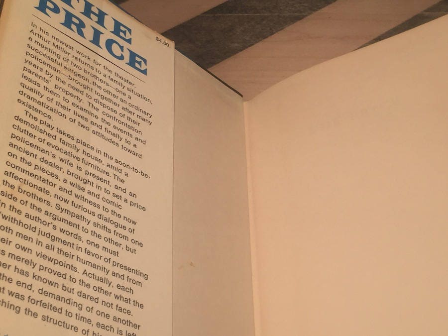 good arthur miller the price script
