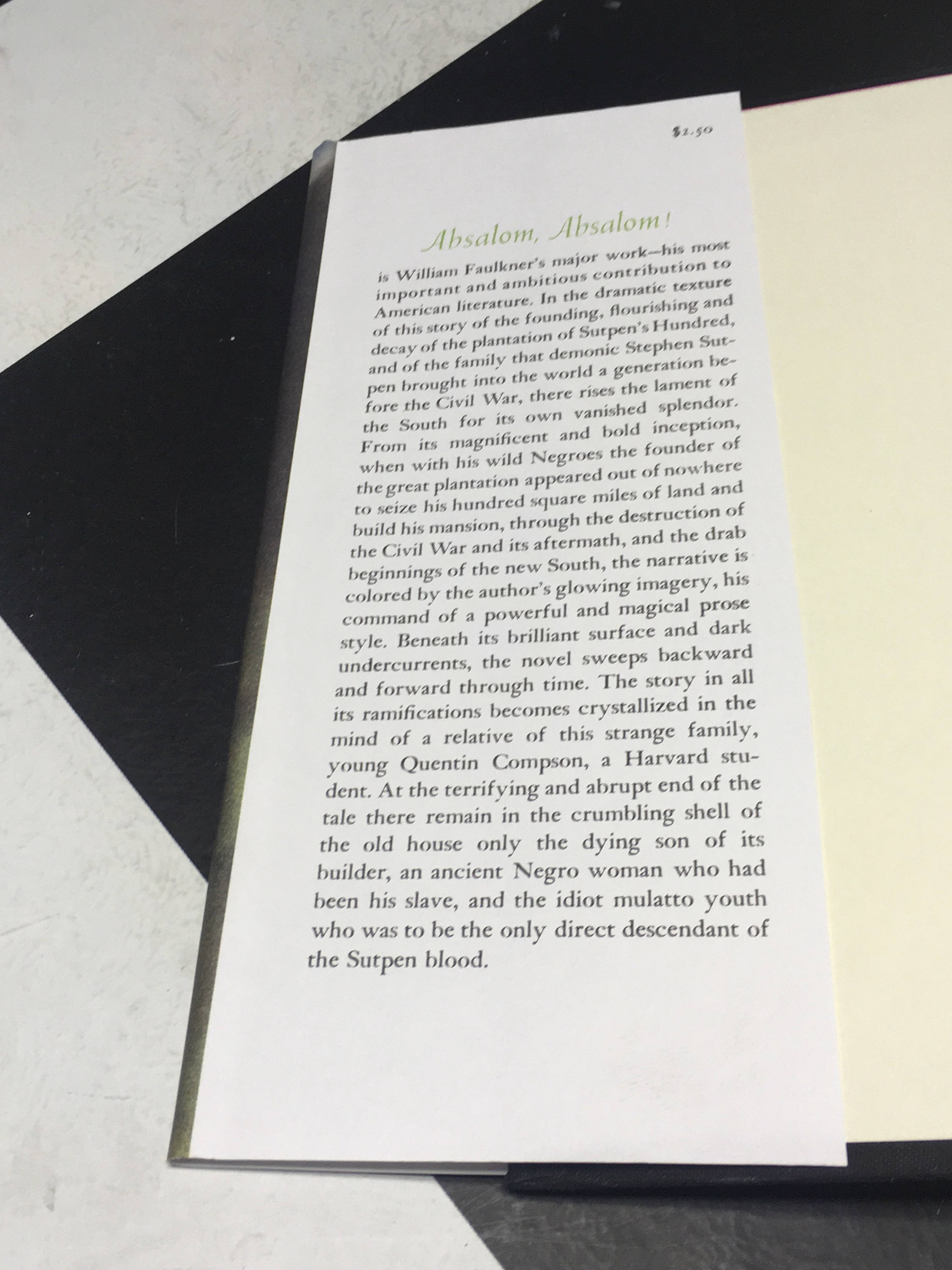 absalom absalom modern library absalom absalom modern library
