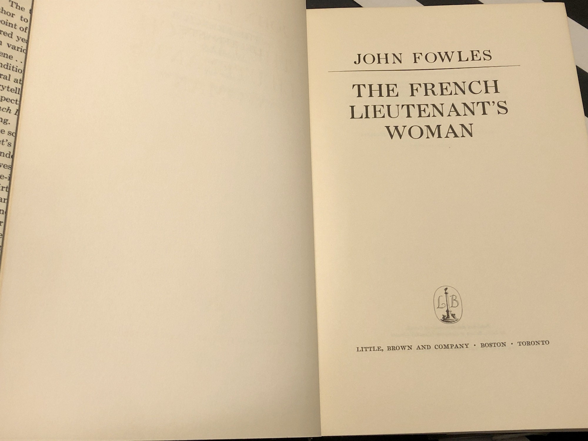 The French Lieutenant's Woman by John Fowles (1969) hardcover book