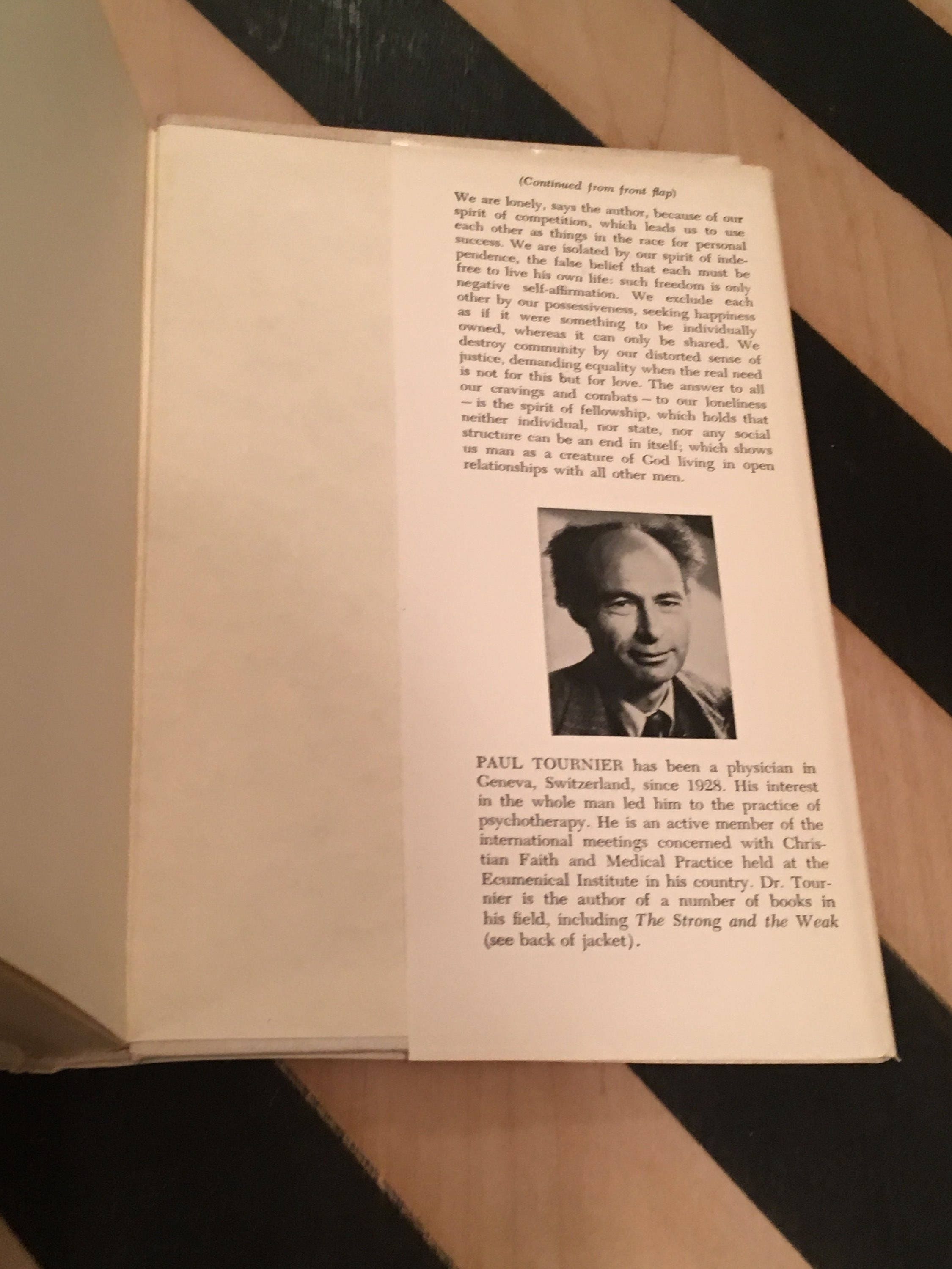 Escape From Loneliness by Paul Tournier; Translated by John S. Gilmour