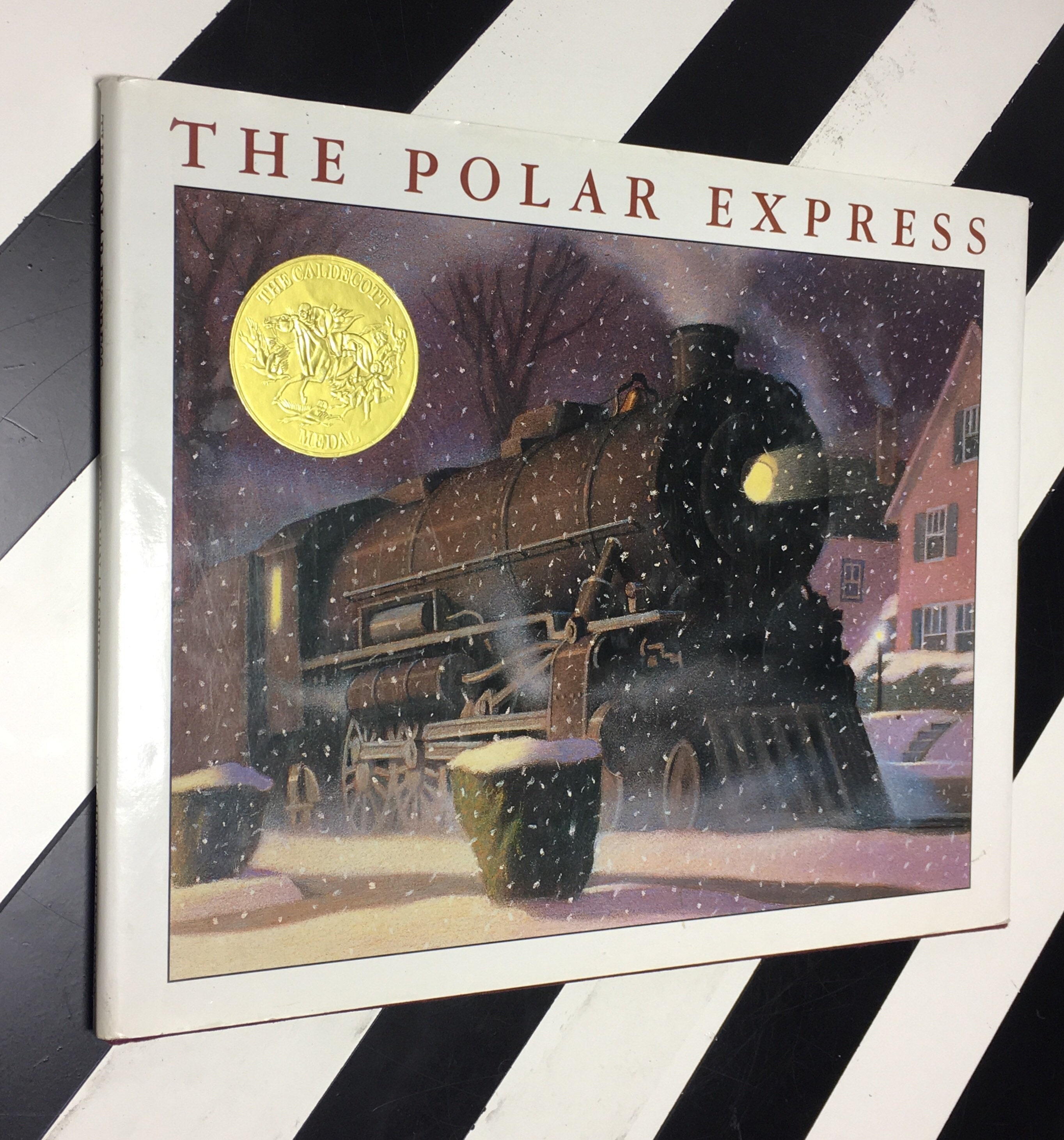 The Polar Express Written and Illustrated by Chris Van Allsburg (1985) hardcover book
