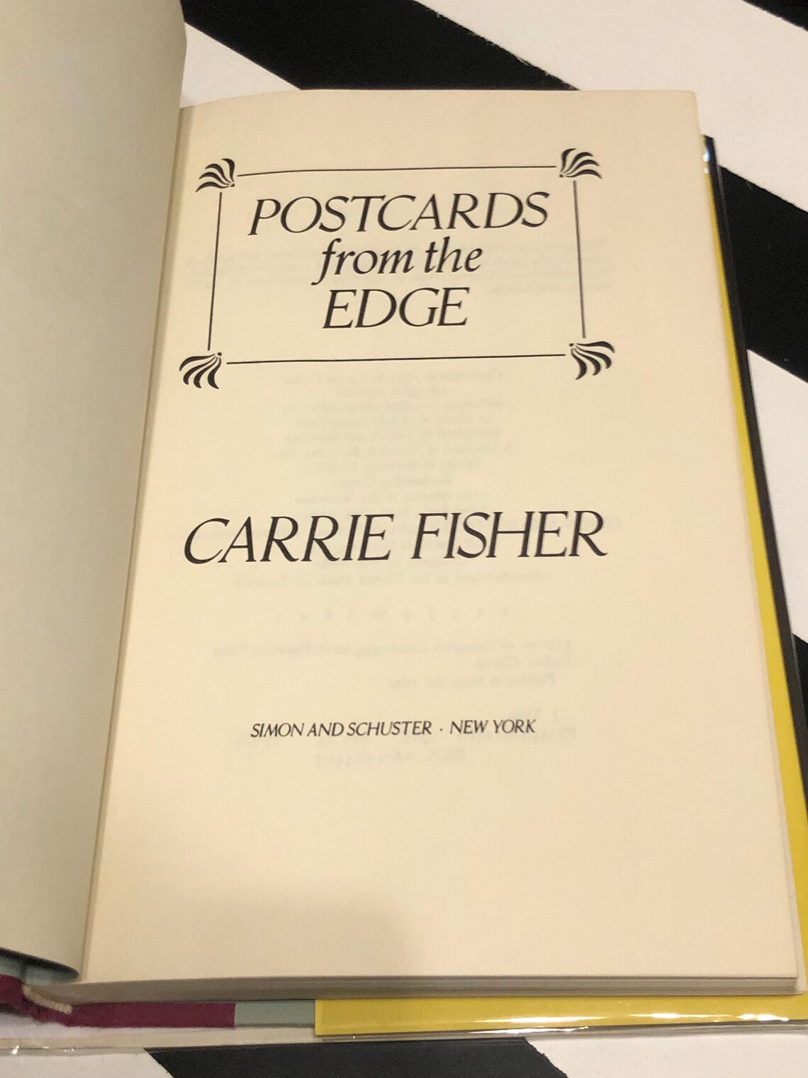 Postcards from the Edge by Carrie Fisher 1987 hardcover Etsy