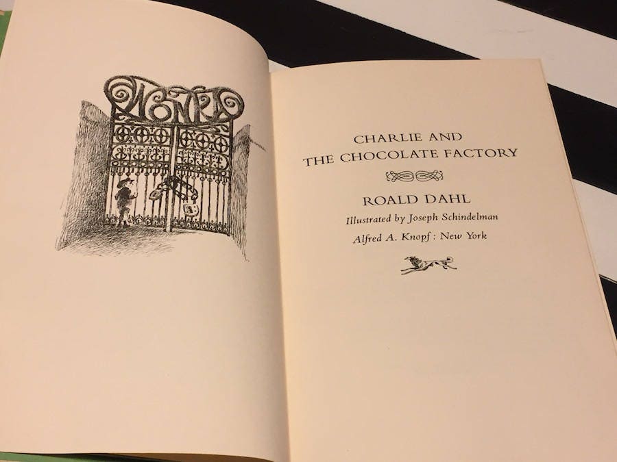 Charlie and the Chocolate Factory by Roald Dahl (1973) hardcover book