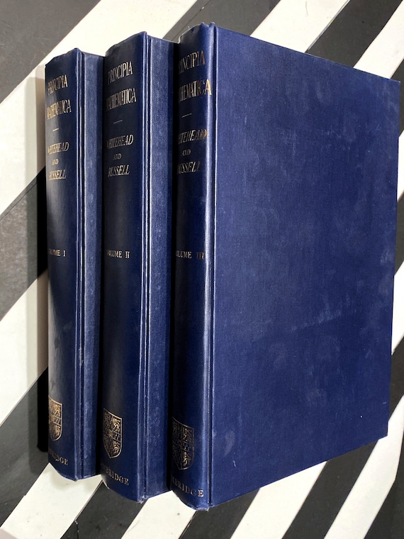 Principia Mathematica by Bertrand Russell and Alfred North Whitehead (1927) Hardcover three volume set of books