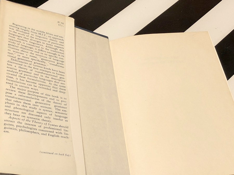 Aspects of the theory of syntax by naom chomsky 1965 hardcover book