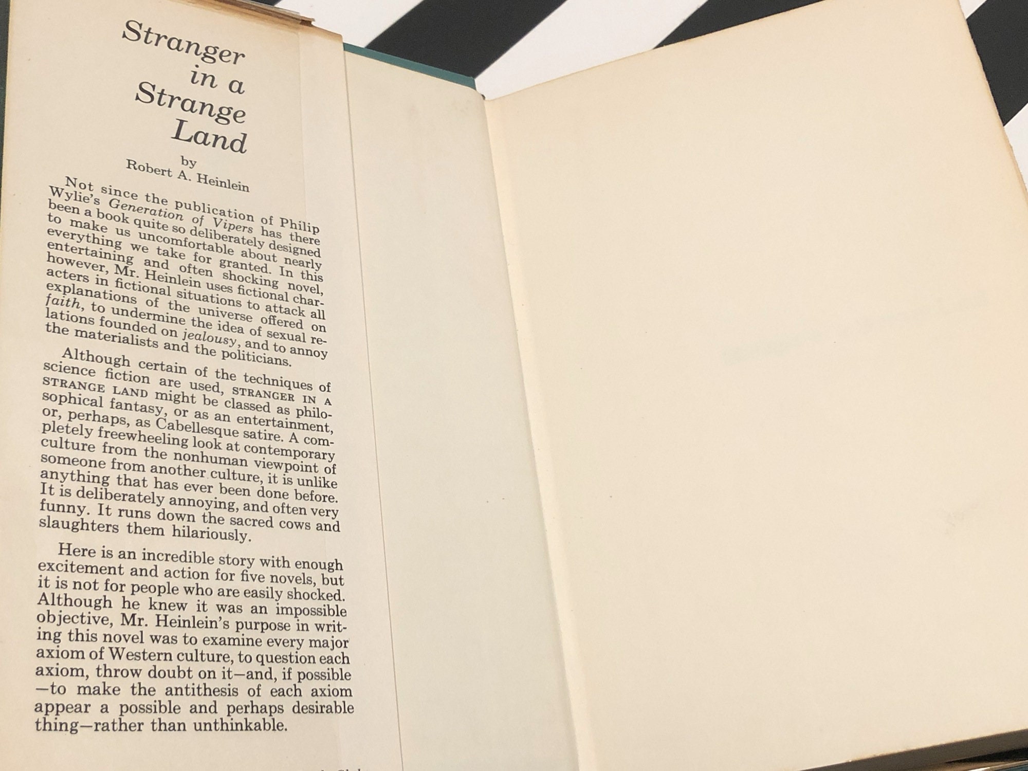 Stranger in a Strange Land by Robert Heinlein (1961) hardcover book