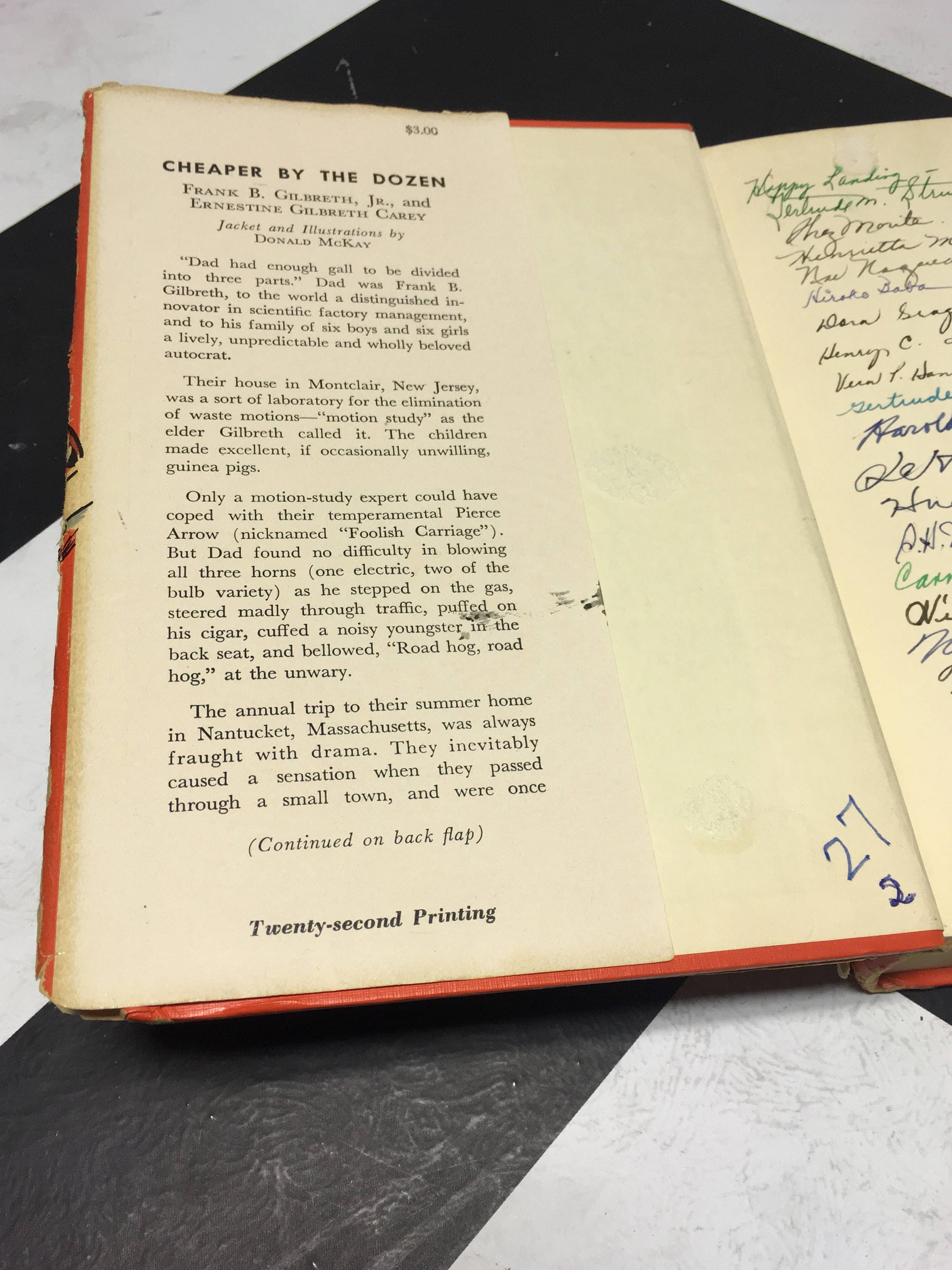 Cheaper by the Dozen by Frank B., Jr. and Ernestine Carey Gilbreth