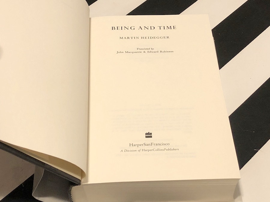 Being and Time by Martin Heidegger (1962) hardcover book Being and Time by Martin Heidegger (1962) hardcover book