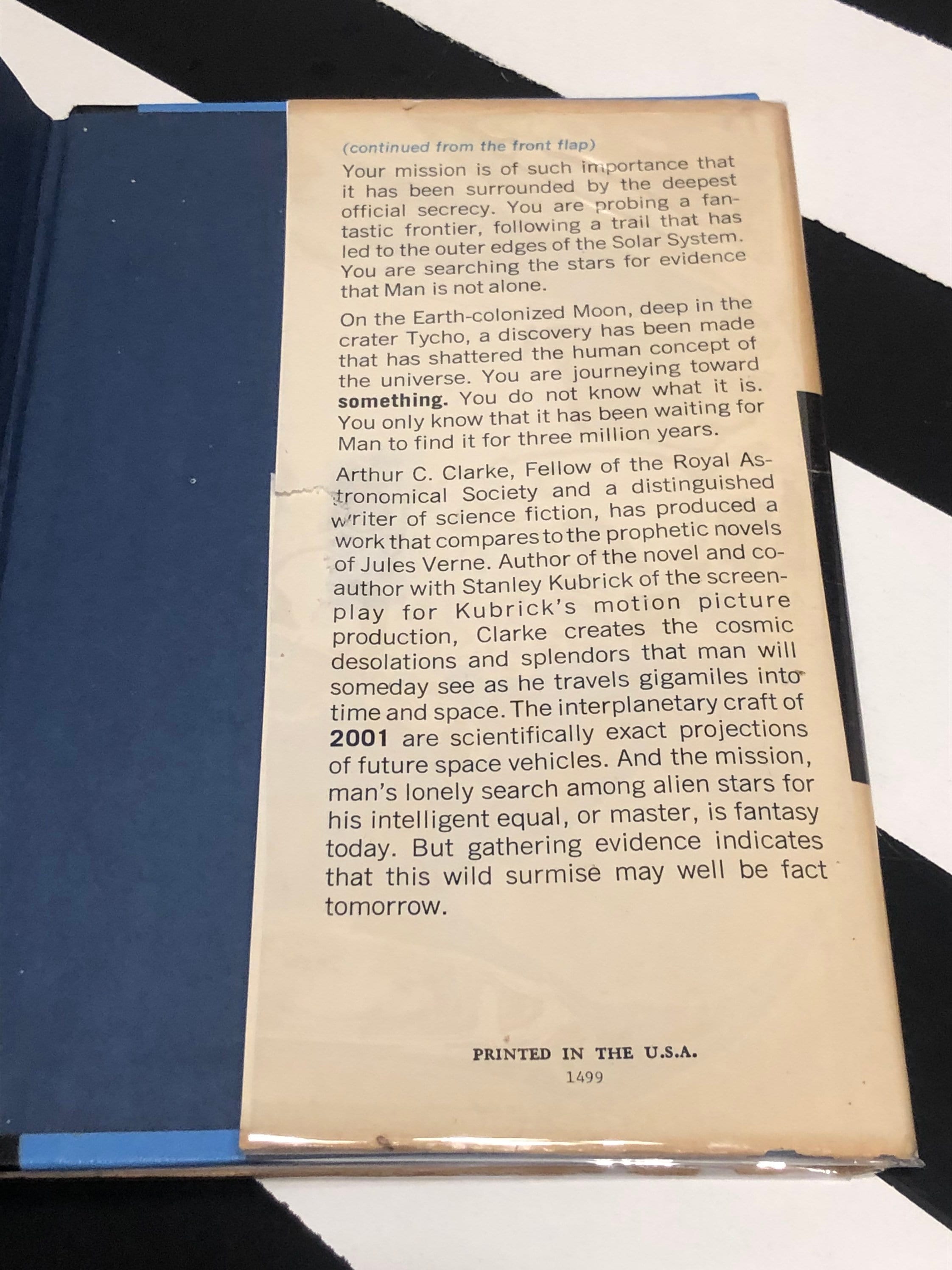 2001 A Space Odyssey A Novel by Arthur C. Clarke (1968