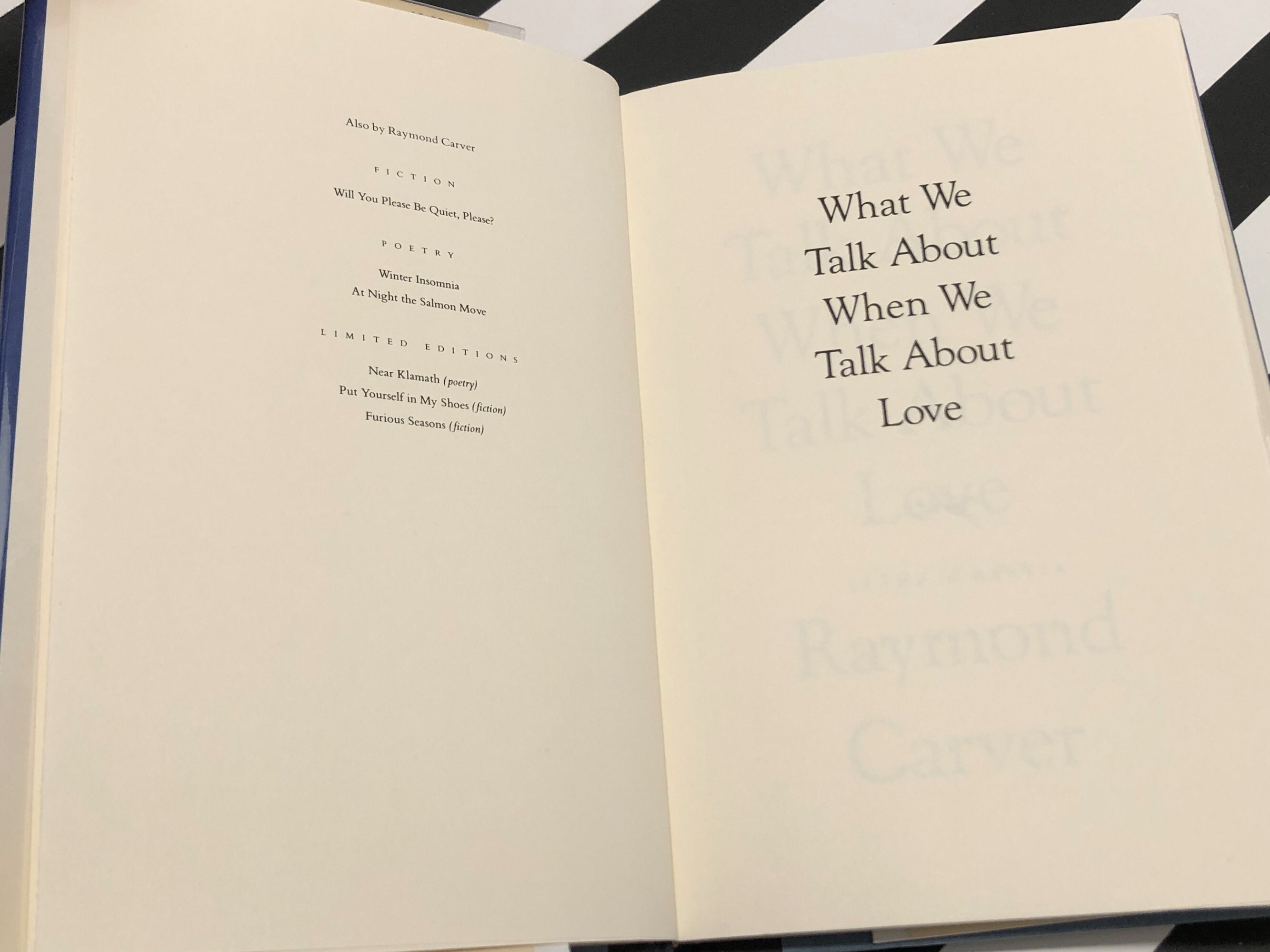 What We Talk About When We Talk About Love by Raymond Carver (1981