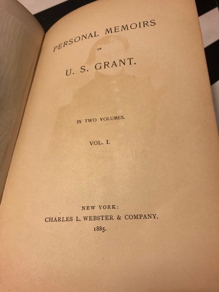 Personal Memoirs of Ulysses S. Grant (1885) first edition book in two