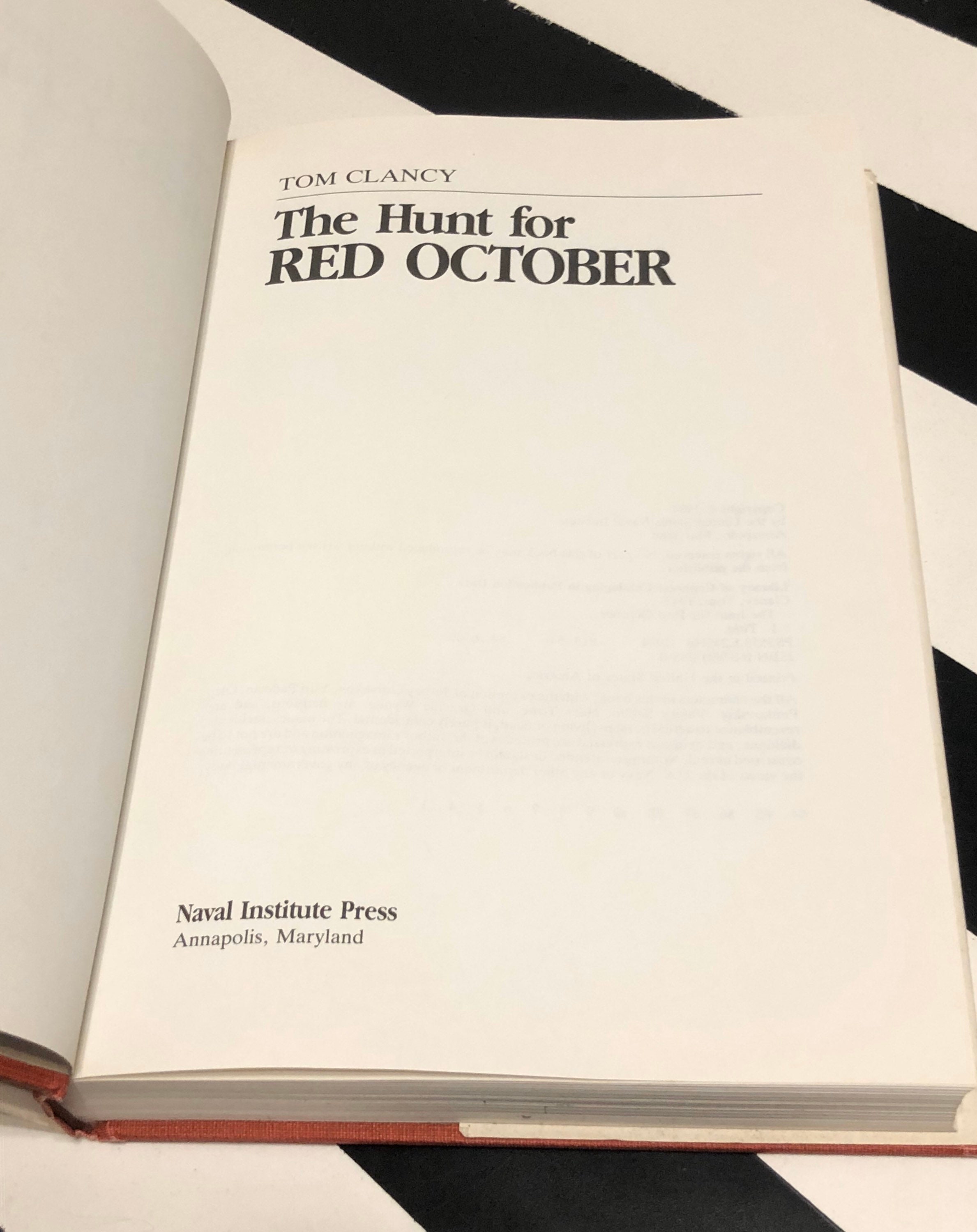 The Hunt for Red October by Tom Clancy (1984) hardcover book