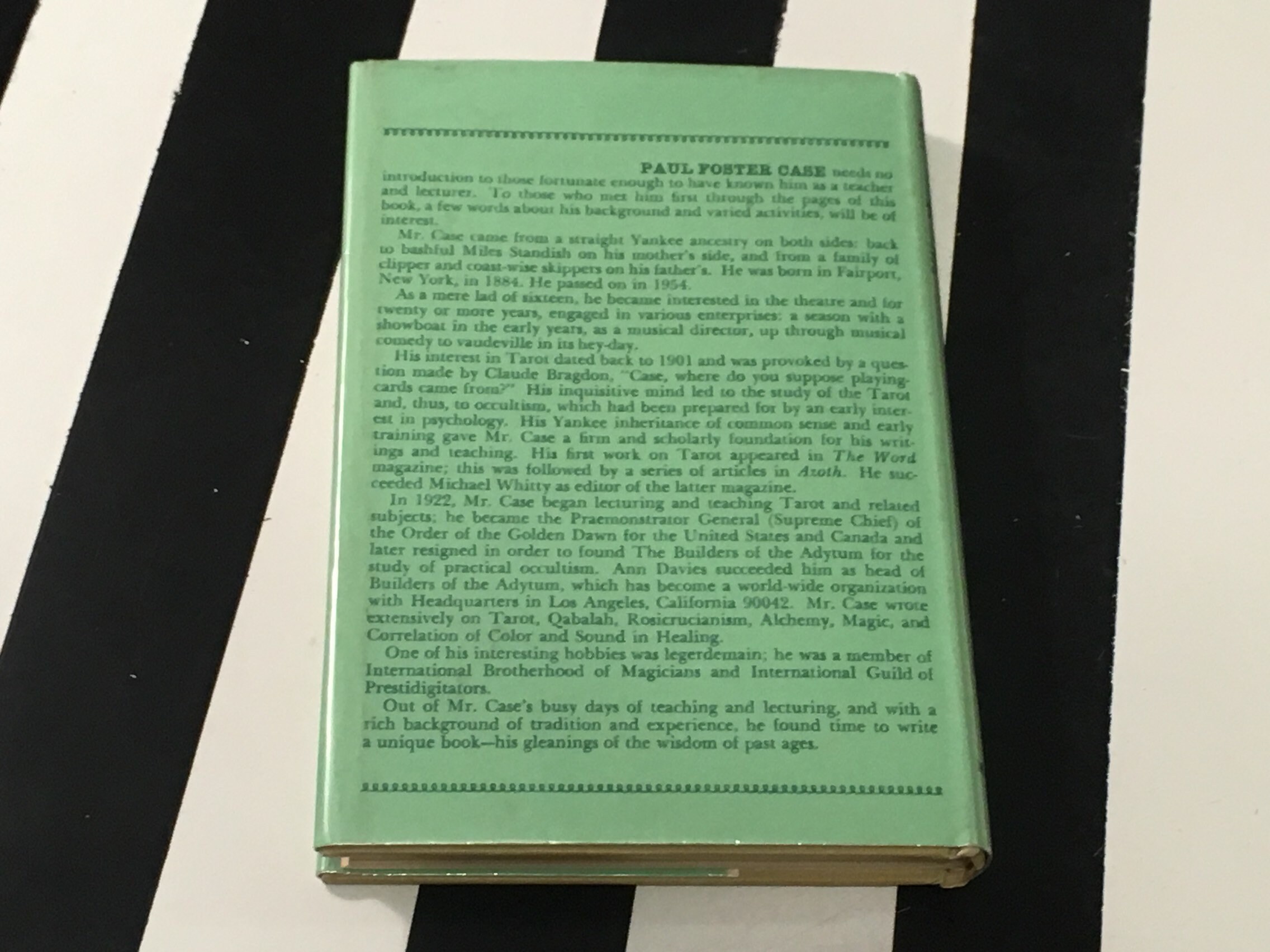 The Tarot A Key to the Wisdom of the Ages by Paul Foster Case (1947