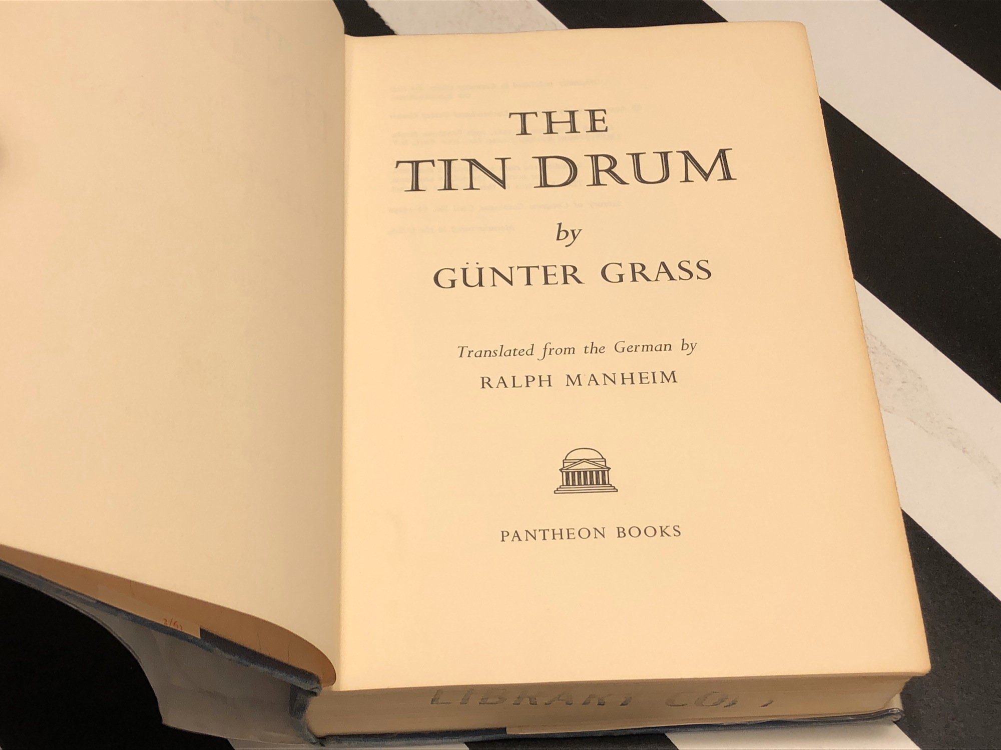 The Tin Drum by Gunter Grass (1962) first edition book
