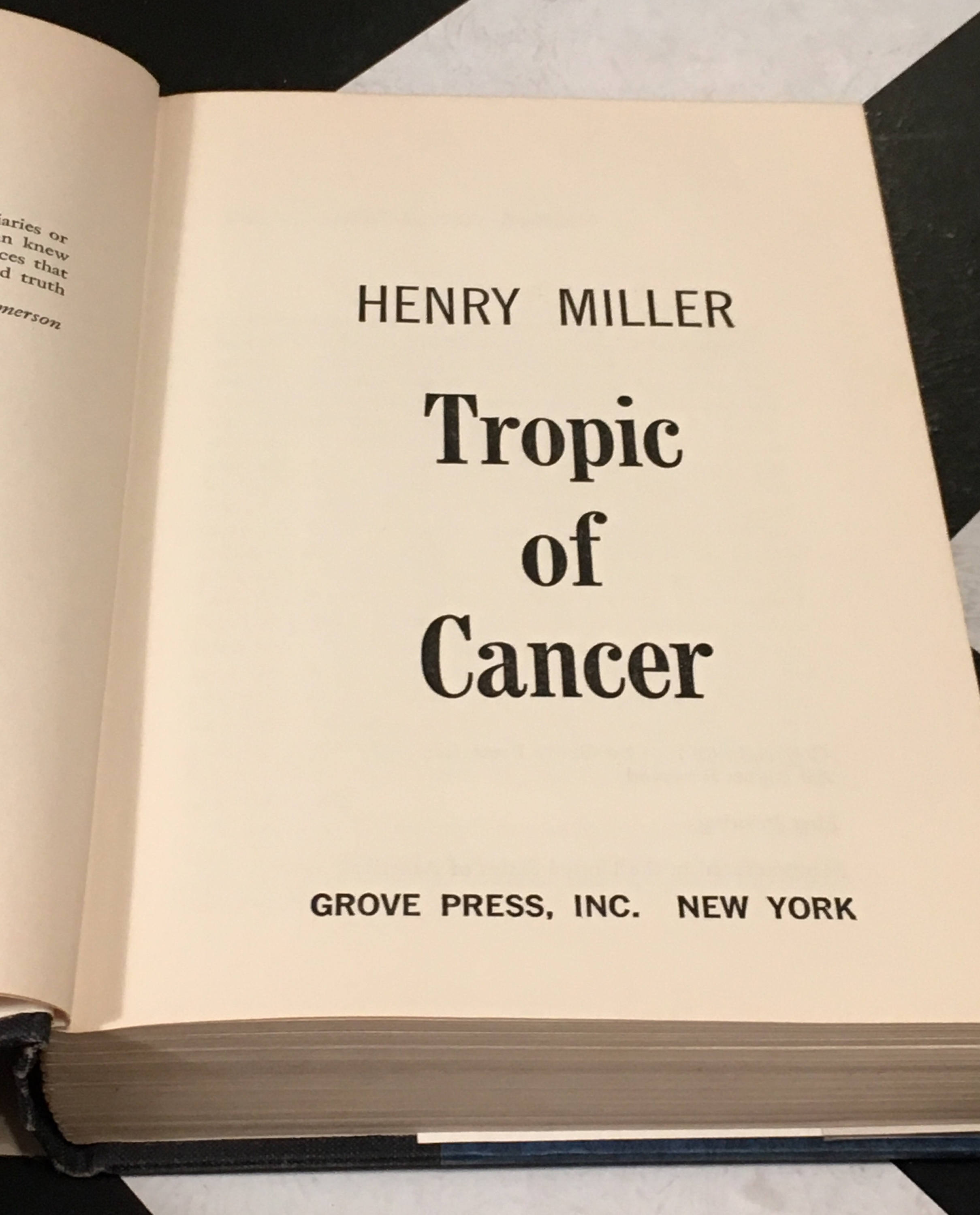 Tropic of Cancer by Henry Miller vintage first edition erotic rare classic banned book