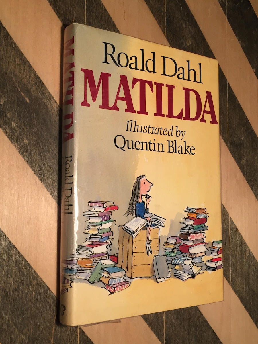 Matilda by Roald Dahl (1988) hardcover book