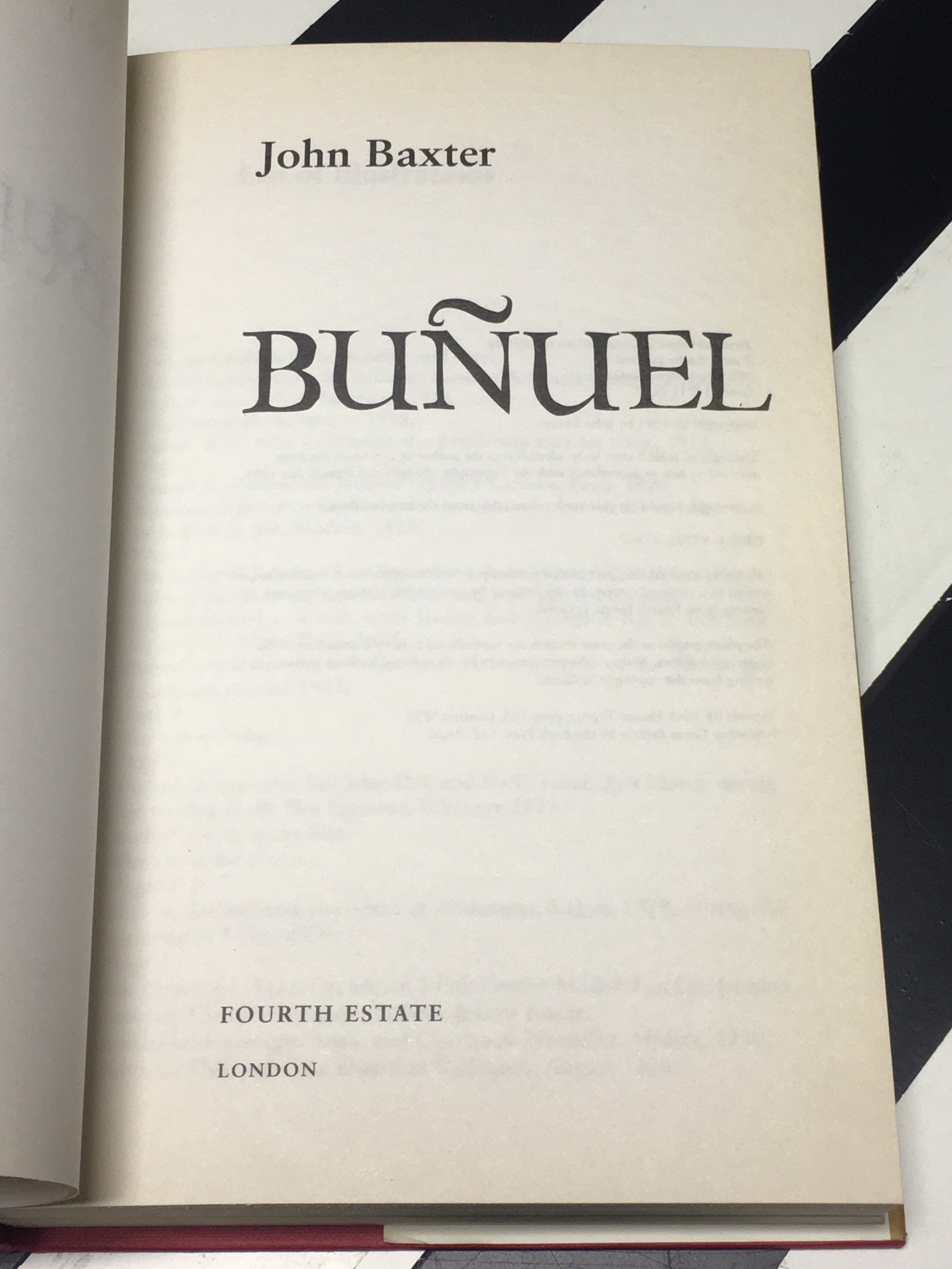 Buñuel by John Baxter (1994) hardcover book