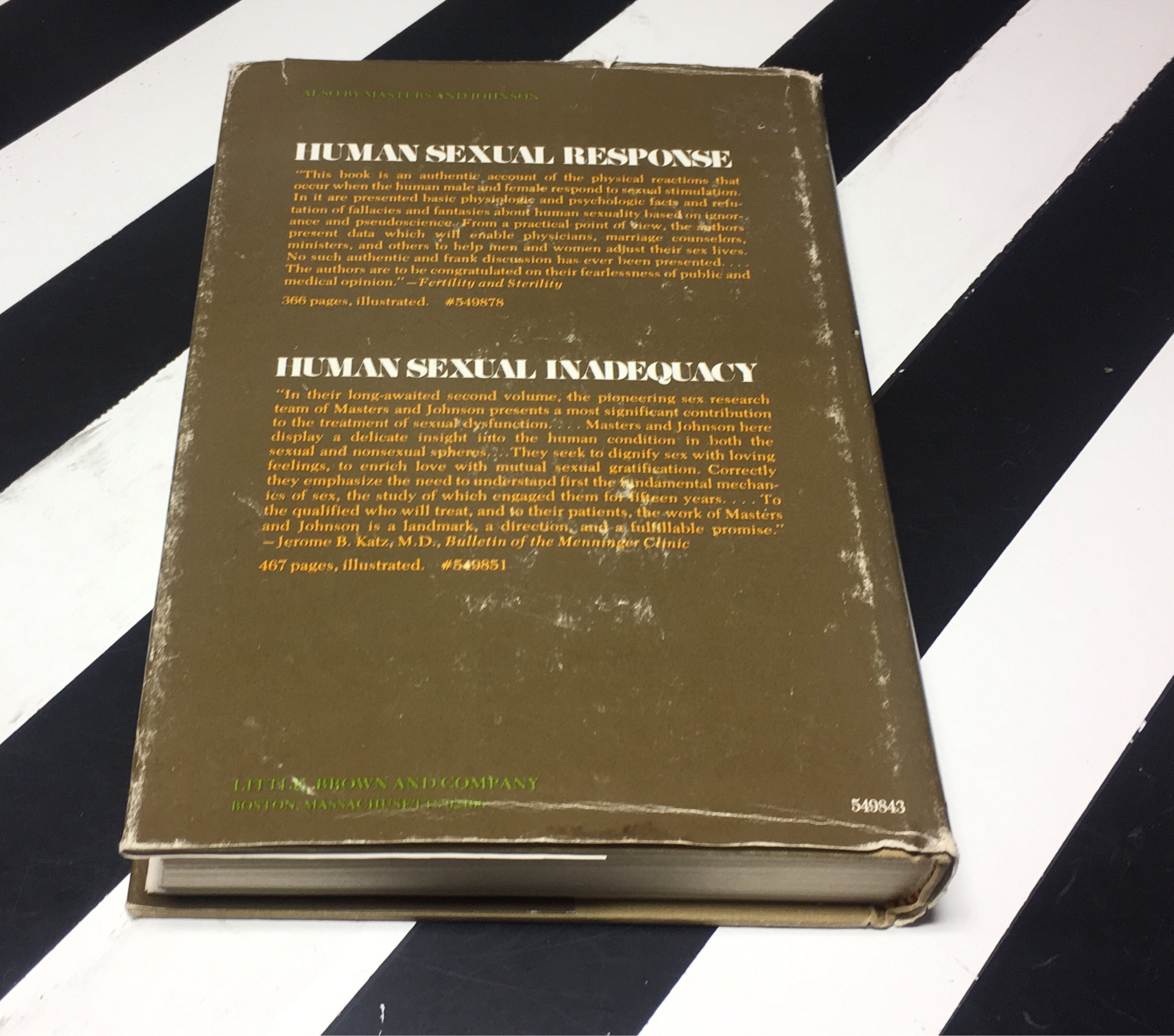 Homosexuality in Perspective by William H. Masters and Virginia E. Johnson (1979) hardcover book