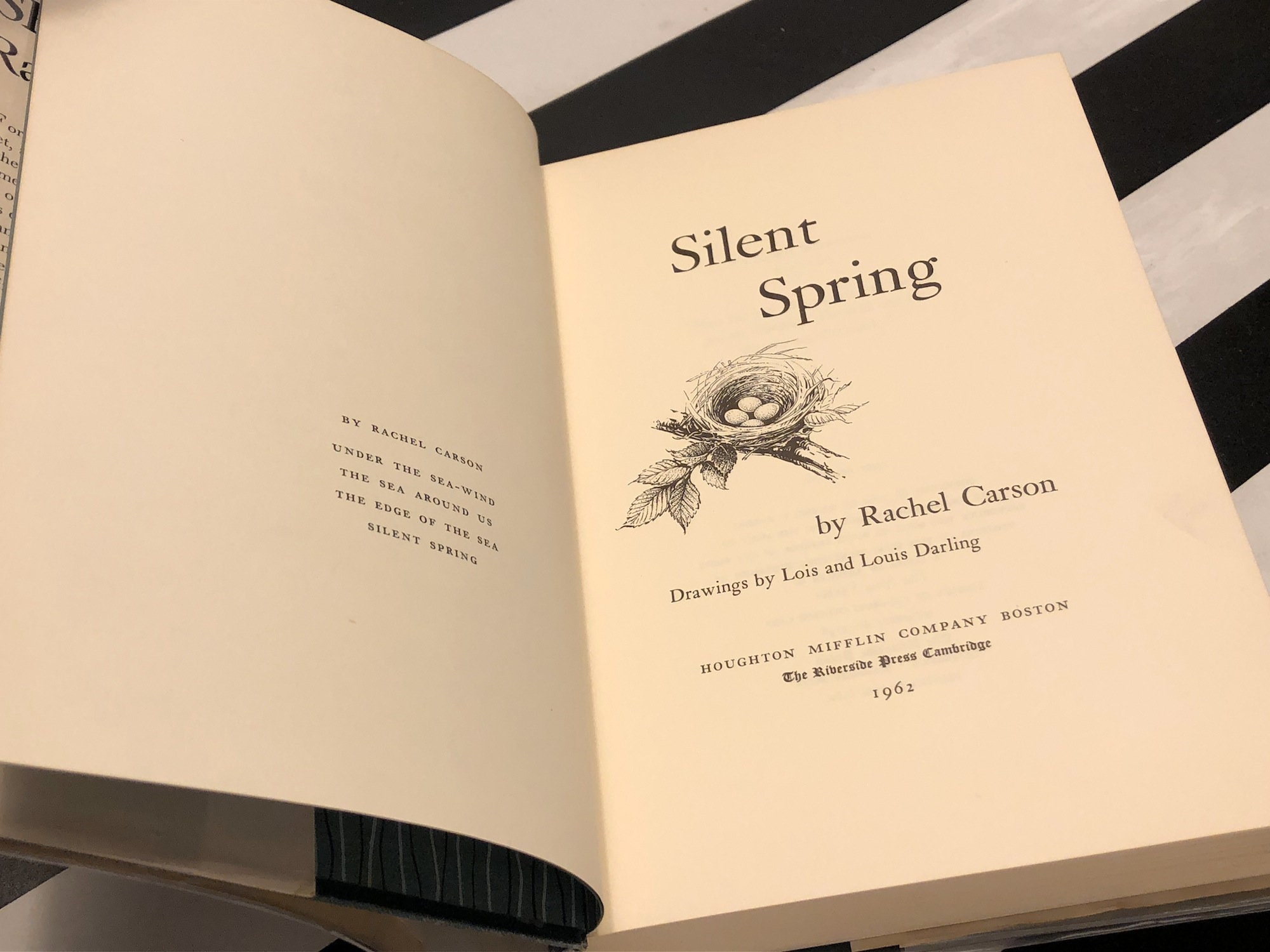 Silent Spring by Rachel Carson (1962) first edition book