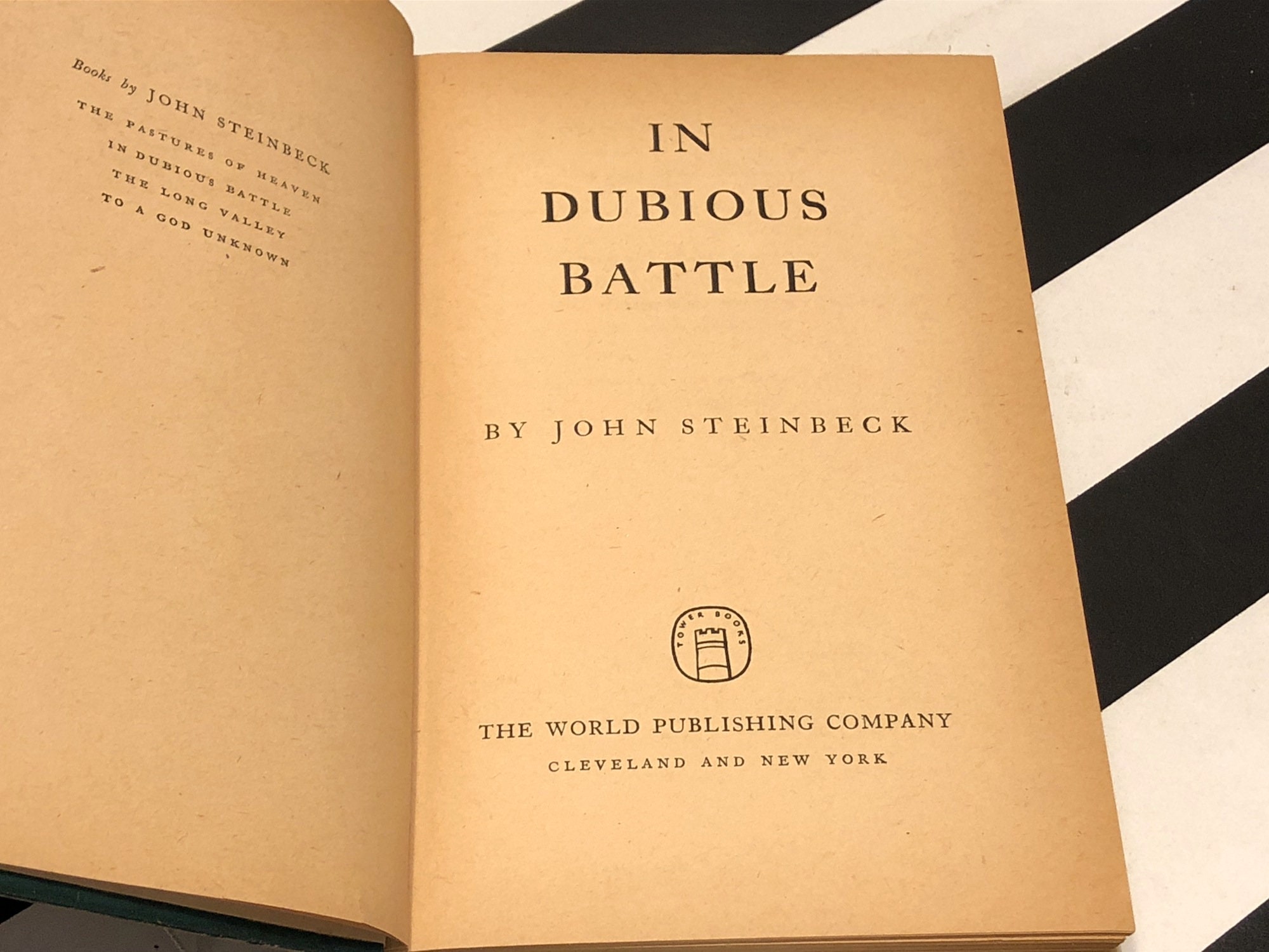 In Dubious Battle by John Steinbeck (1947) hardcover book