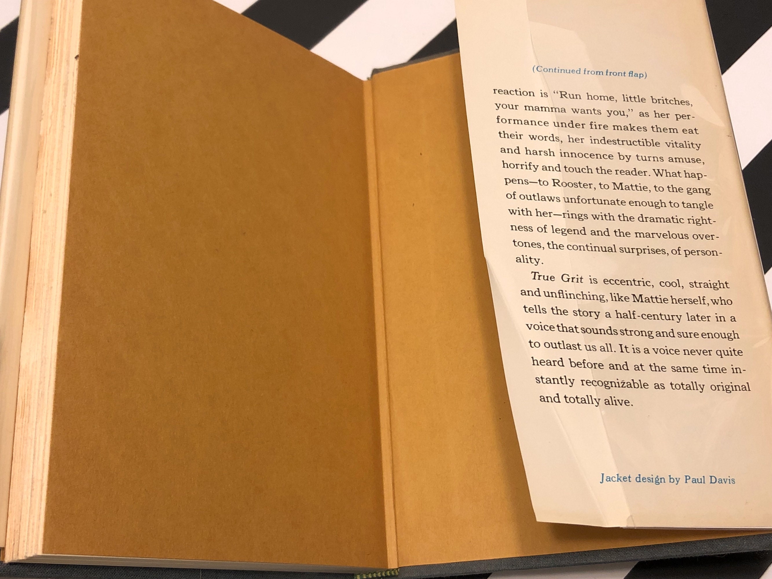 True Grit by Charles Portis (1968) hardcover book