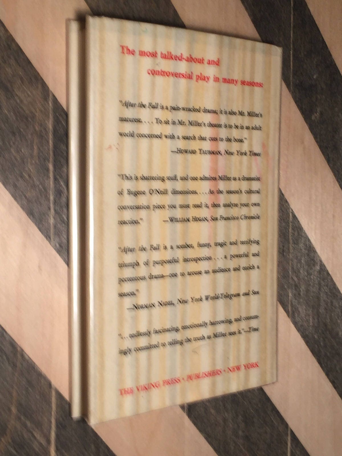 After the Fall by Arthur Miller (1964) hardcover book