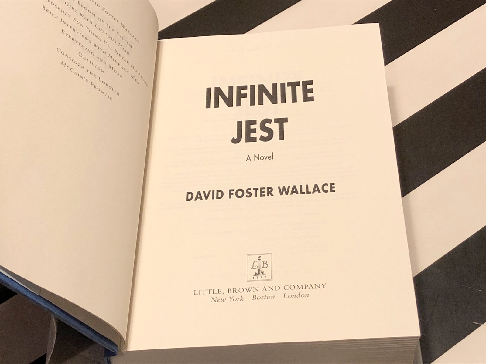 Infinite Jest by David Foster Wallace (1996) hardcover book