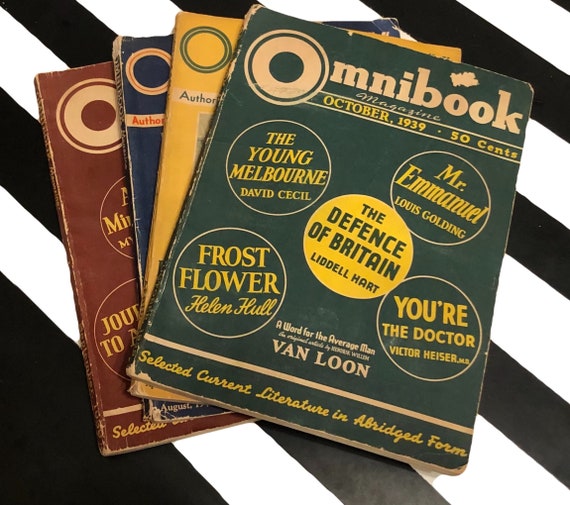 4 volumes of Omnibook Magazine including: September 1939, October 1939, August 1941, April 1942