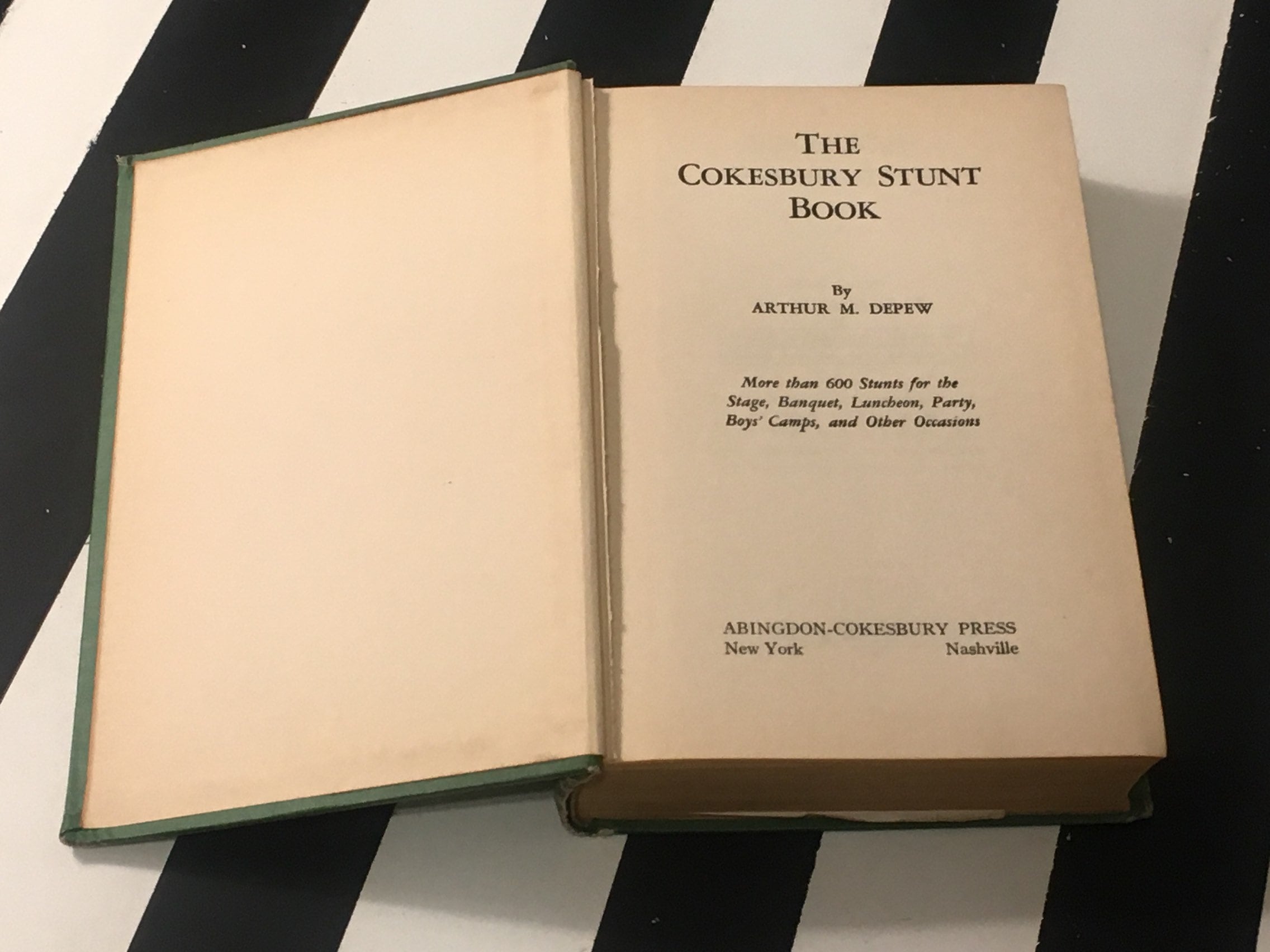 The Cokesbury Stunt Book Compiled by Arthur M. Depew (1934) hardcover book