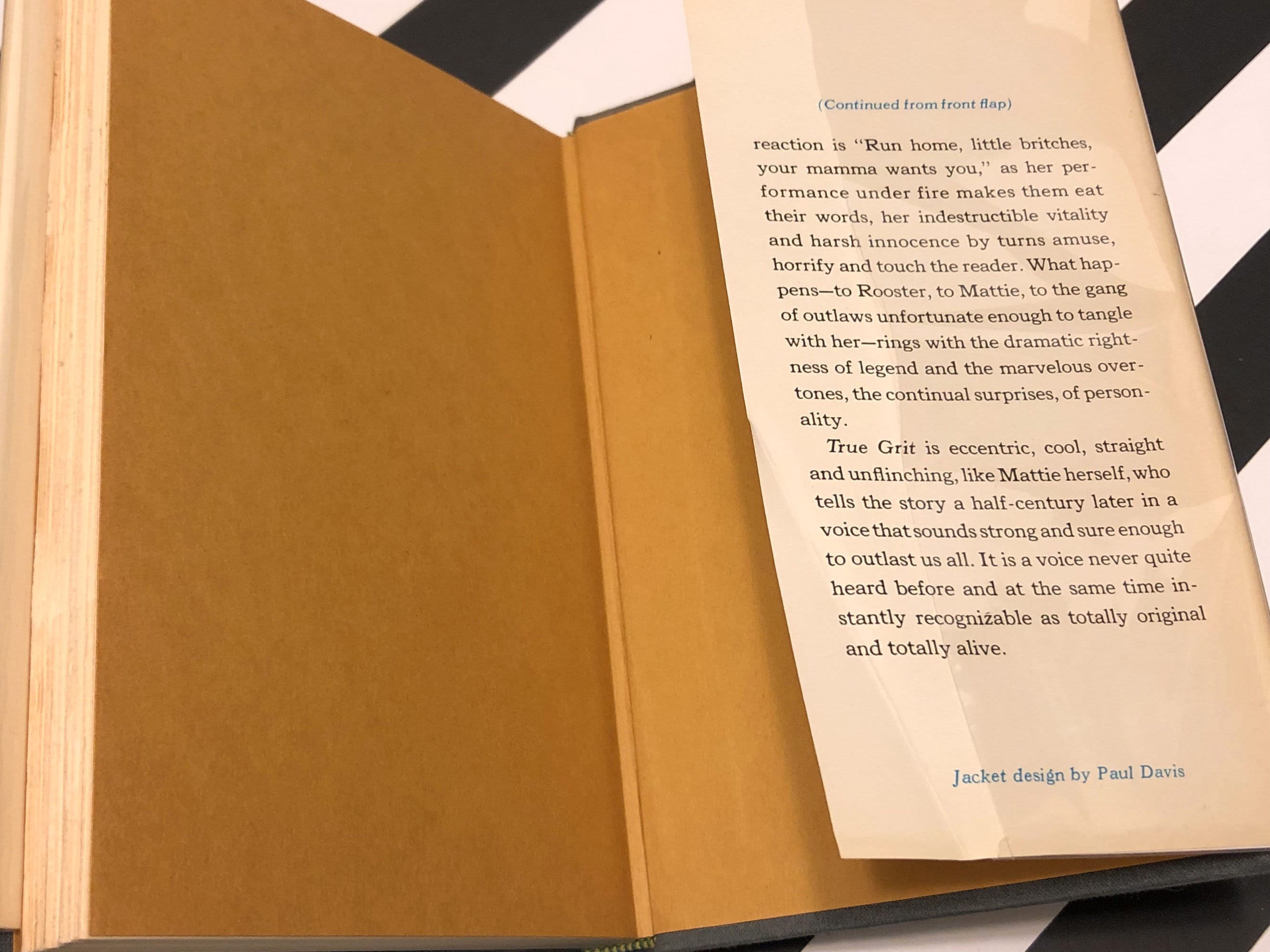 True Grit by Charles Portis (1968) hardcover book