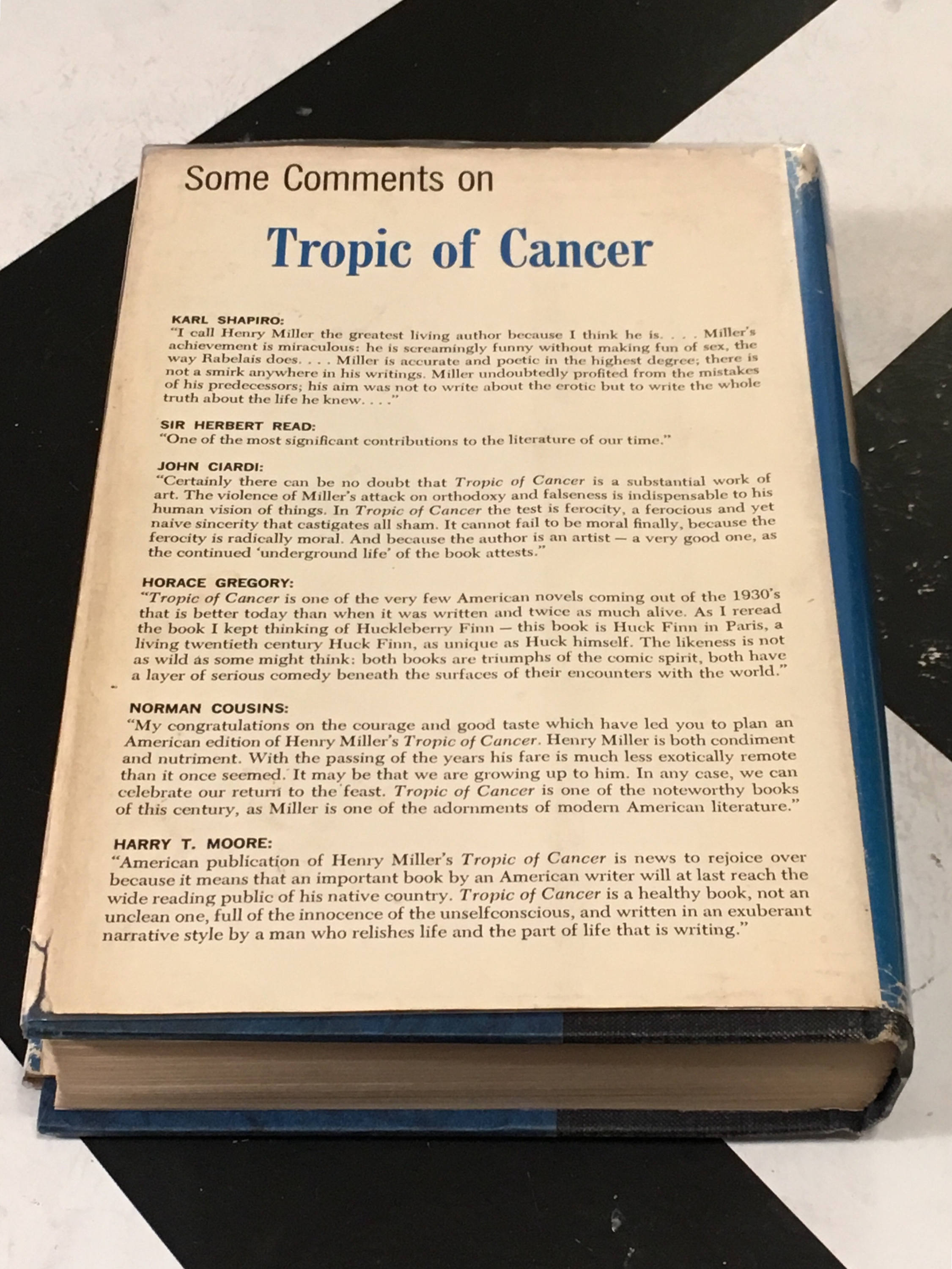 Tropic of Cancer by Henry Miller vintage first edition erotic rare classic banned book