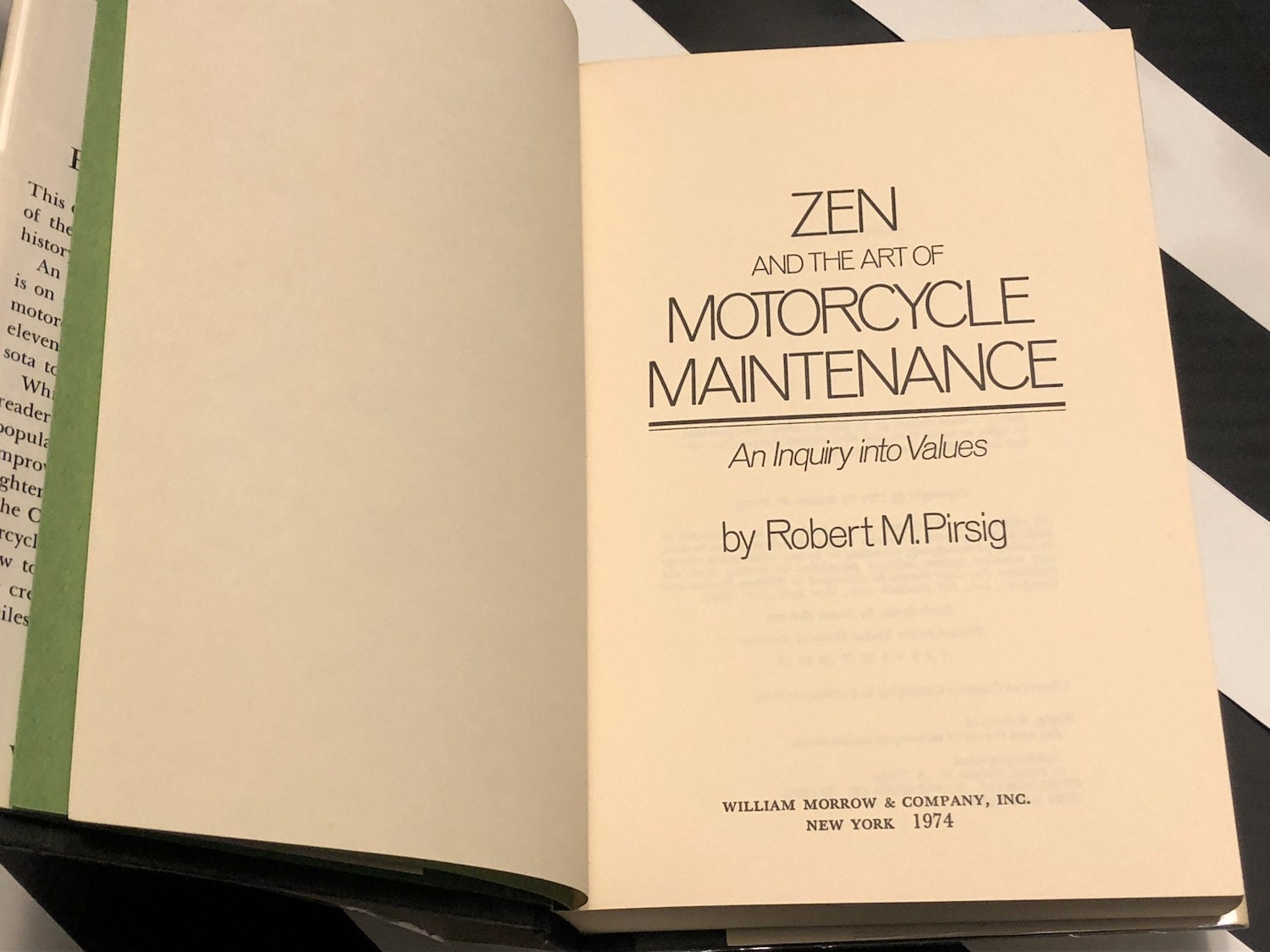 Zen and the Art of Motorcycle Maintenance by Robert Pirsig (1974) first