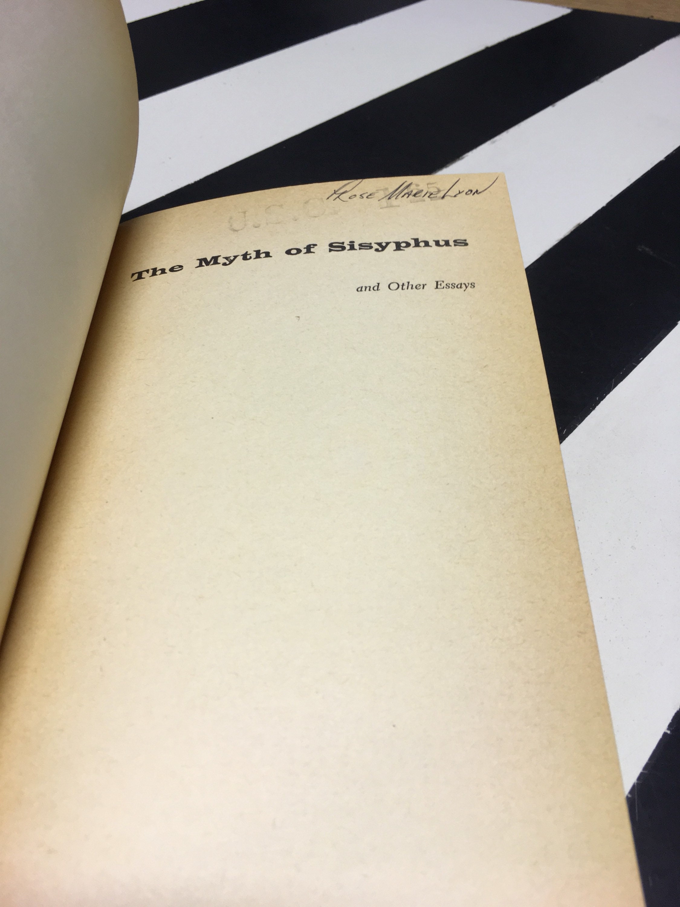 The Myth of Sisyphus and Other Essays by Albert Camus The Myth of Sisyphus and Other Essays by Albert Camus