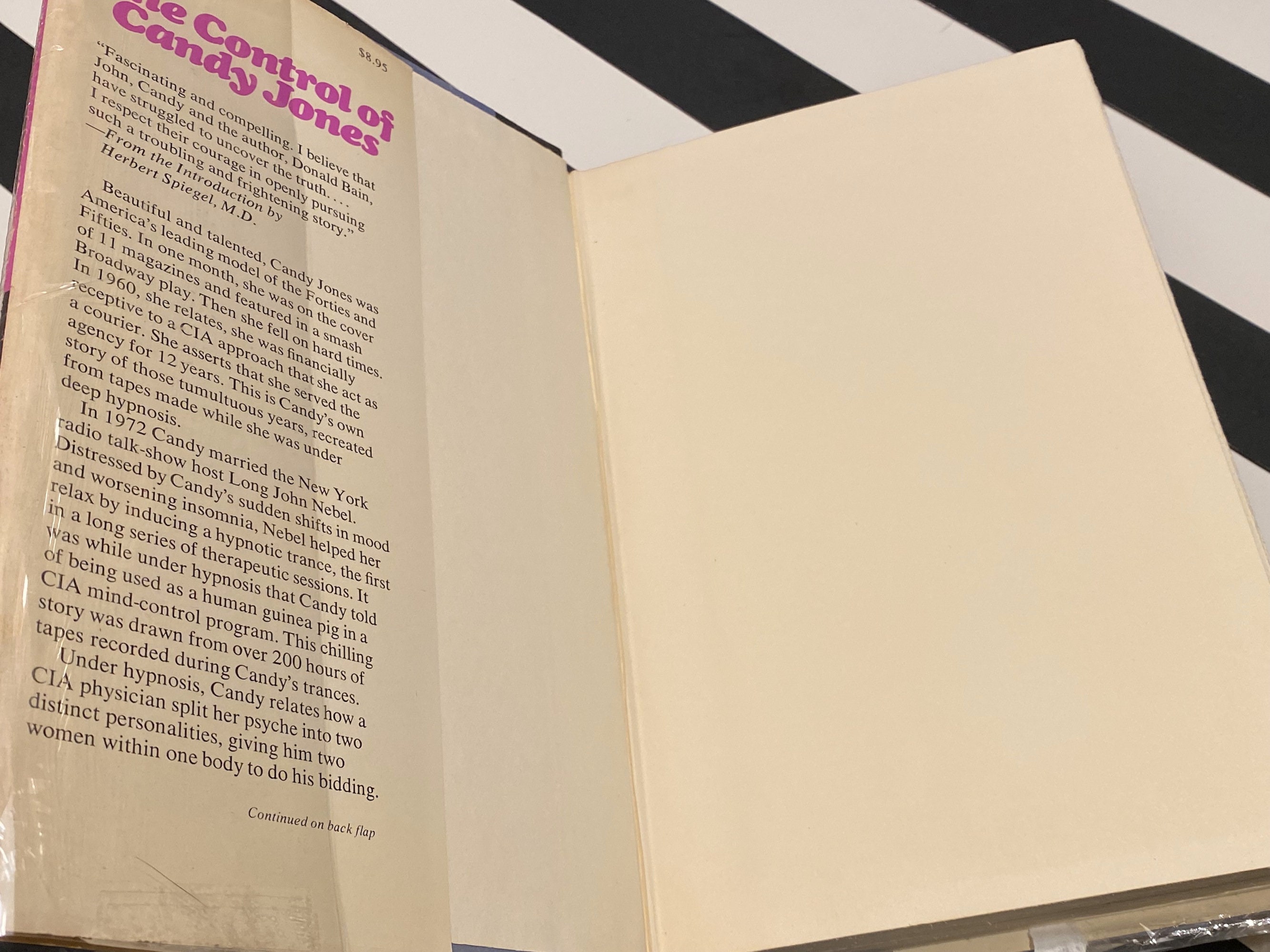 The Control of Candy Jones by Donald Bain (1976) first edition book