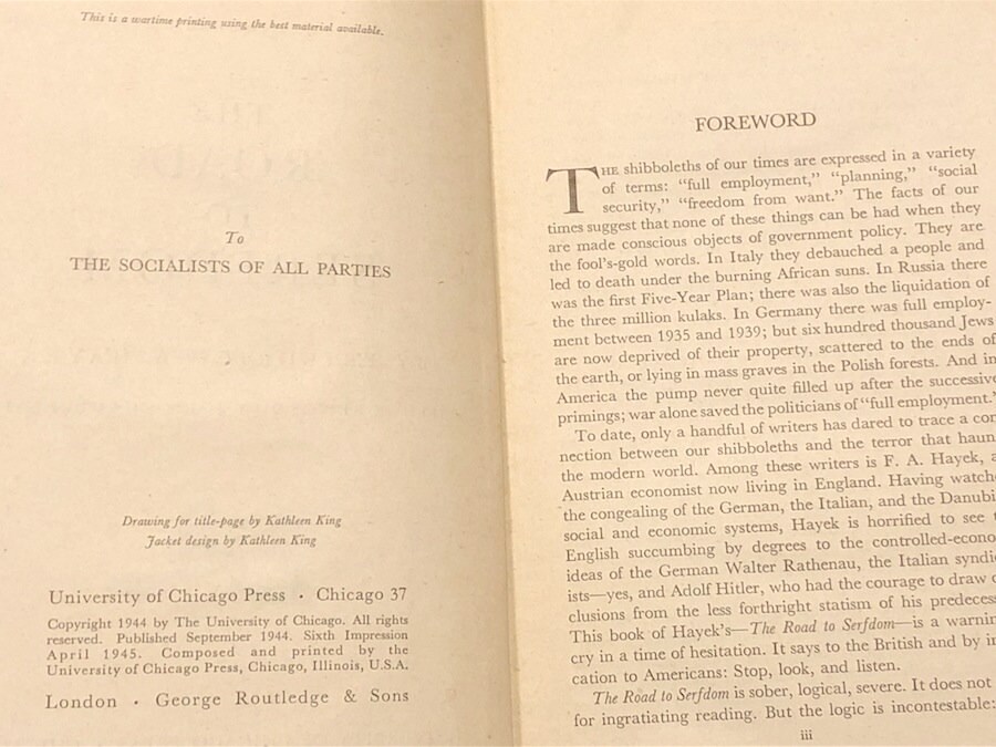 friedrich hayek the road to serfdom friedrich hayek the road to serfdom